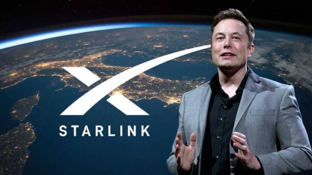 Elon Musk and Starlink Logo